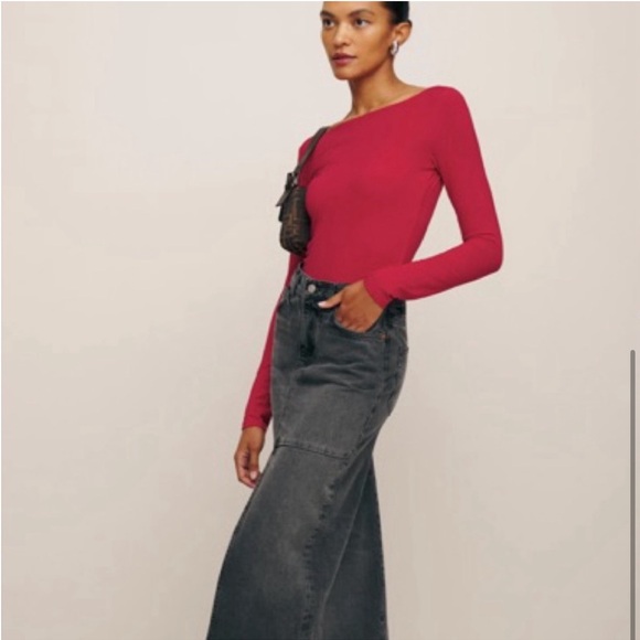 Reformation Wiley knit top in lipstick - Picture 3 of 4